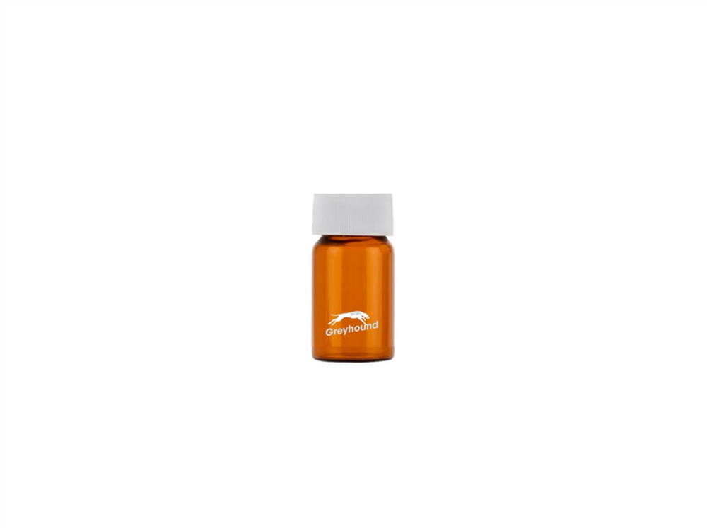Picture of 20mL EPA/VOA Vial, Class 1, Screw Top, Amber Glass + 24-414mm Open Top White PP Cap with 3mm PTFE/Silicone Septa